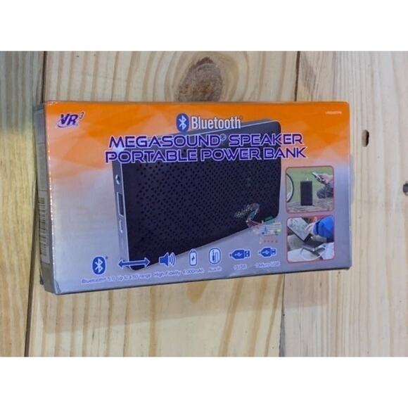 Bluetooth Portable Speaker Power Bank, Black, VR600BTPB - Picture 2 of 3